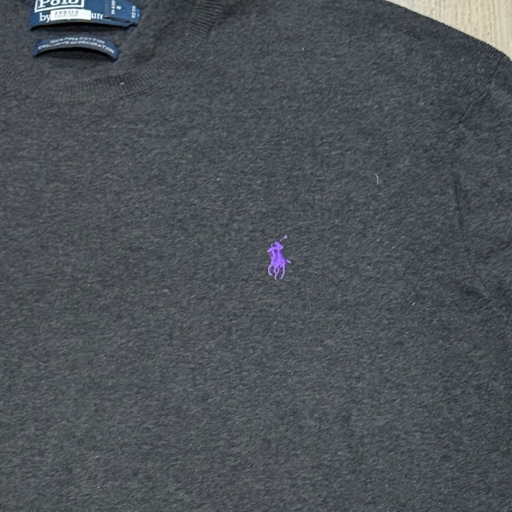 MENS POLO BY RALPH LAUREN GREY SWEATER - Picture 2 of 6